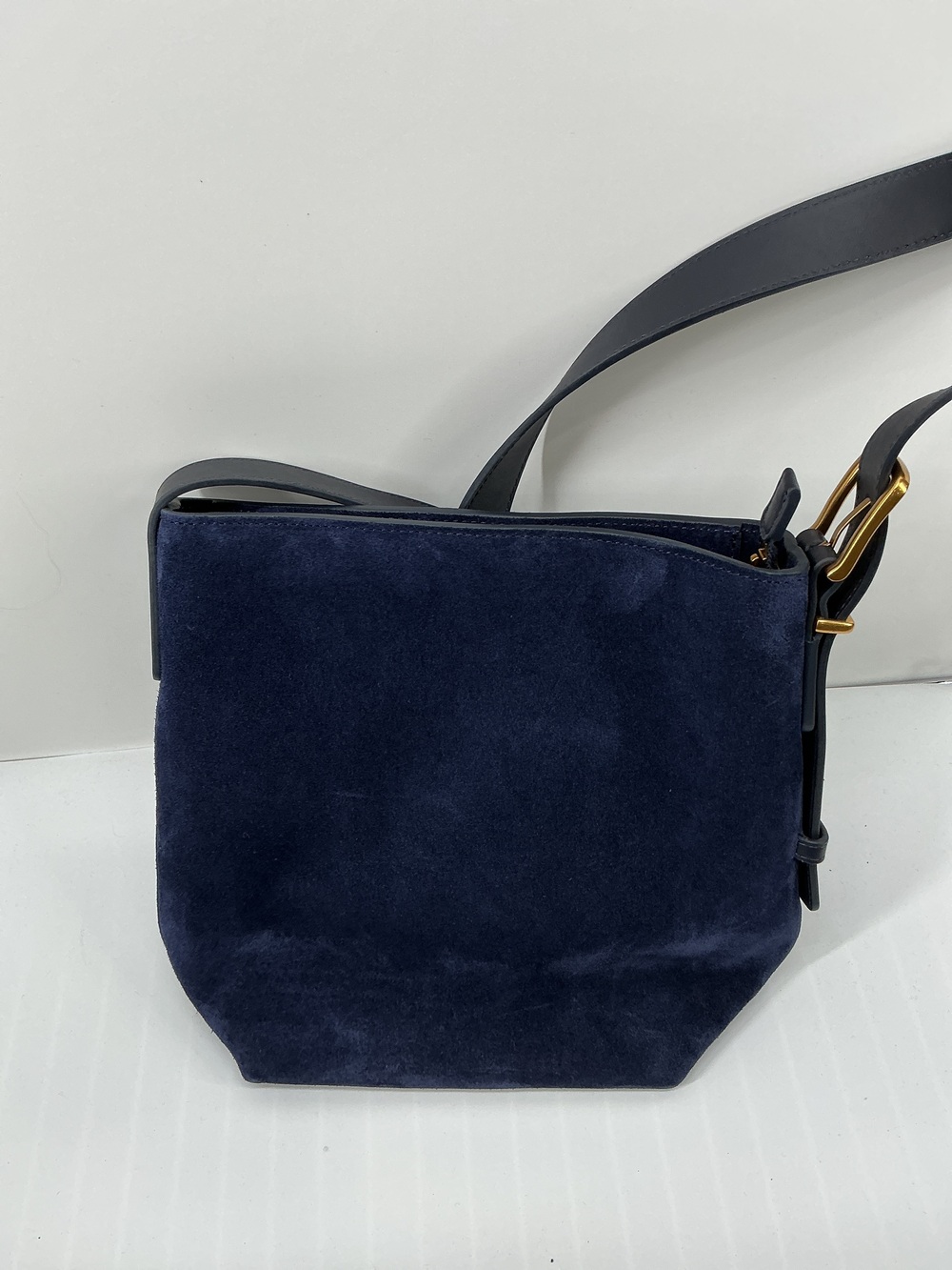 Italian Suede Bucket Crossbody
